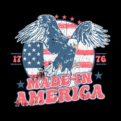 made in america 1776 4th of july eagle svg