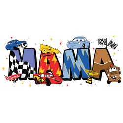 cute mama pixar car disney movie svg digital download files
