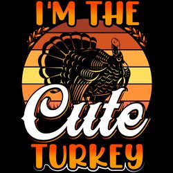 cute turkey t-shirt design graphic digital download files