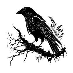 crow svg digital download files