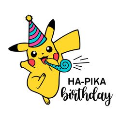 pikachu birthday svg, pokemon birthday svg, svg png jpg dxf eps cricut silhouette cutting