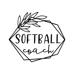 softball coach svg png digital download files