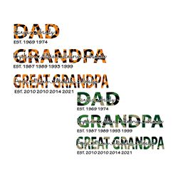 personalized dad grandpa great grandpa est svg