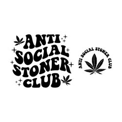 anti social stoner club svg digital download files