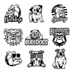 bulldog svg digital download files