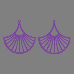 fan geometric earring svg laser cut file svg for glowforge and cricut