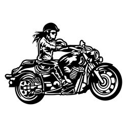 biker girl svg digital download files