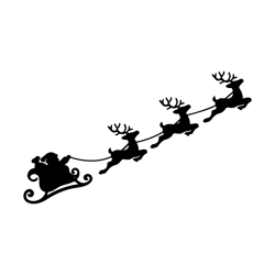 santa's sleigh svg digital download files
