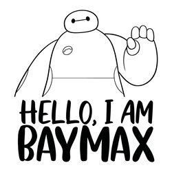 hello i'm baymax svg big hero png clipart
