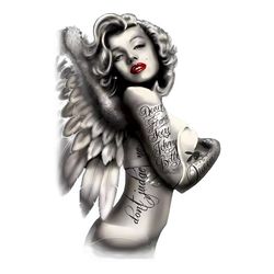 angelic marilyn monroe tattoo unique marilyn monroe with angel wings edgy marilyn monroe t