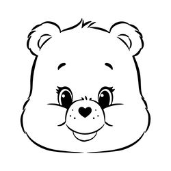 care bears face svg clip art files digital download files