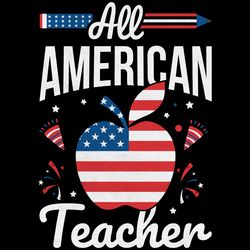 all american teacher t-shirt design digital download files