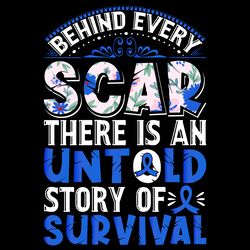 colon cancer scar survive t-shirt design