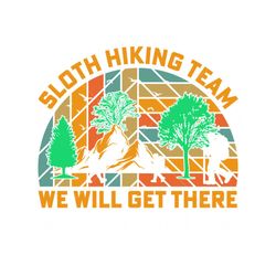 Sloth Hiking Team Retro Hiking TShirt