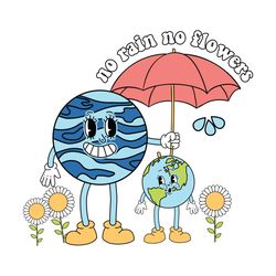 no rain no flowers earth day svg