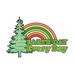 earth day every day retro rainbow