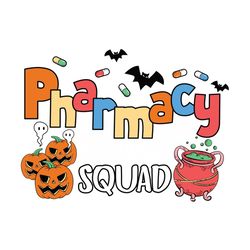 colorful pharmacy squad svg