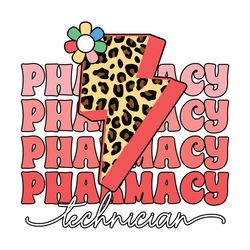 floral pharmacy tech retro svg