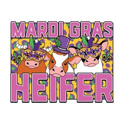 mardi gras heifers svg