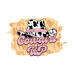 cowgirl up cowboy hat svg