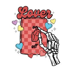 skeleton lover on off valentine svg