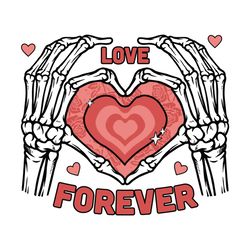 skeleton love forever valentine svg