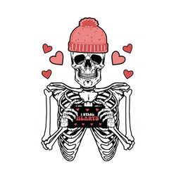 funny skeleton valentine xoxo svg