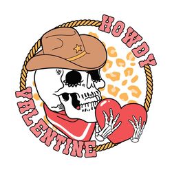 skeleton cowboy howdy valentine