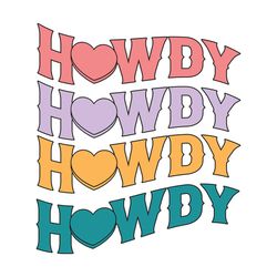 groovy howdy valentine svg