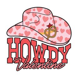 western hat heart valentine svg