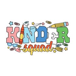 kinder squad teacher svg