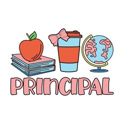 principal apple coffee teacher svg