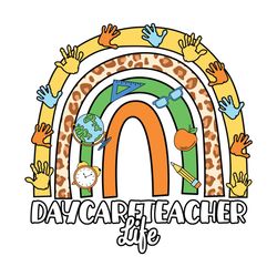 day care teacher life rainbow svg