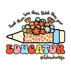 educator pencil wildflower svg