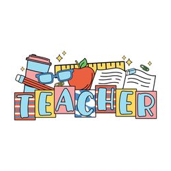 teacher licensed letters svg