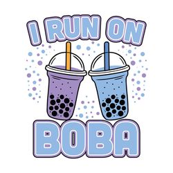 i run on boba svg