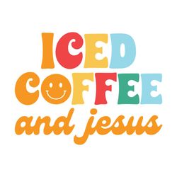 iced coffee and jesus svg