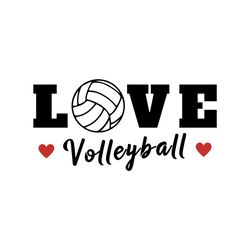 girls love volleyball svg