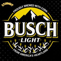 busch light proudly brewed with corn svg