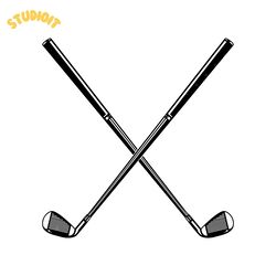 golf clubs golfing svg clip art cut file silhouette dxf eps png jpg instant digital downlo