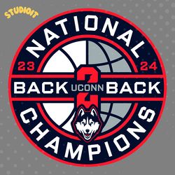 circle national champions uconn huskies back 2 back svg