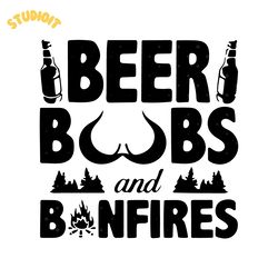 beer boobs and bonfires svg digital download files