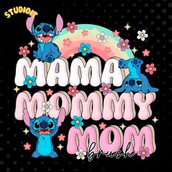 stitch mama mommy mom bruh rainbow png digital download files