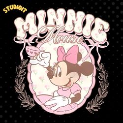 retro disney pink tea minnie mouse png digital download files
