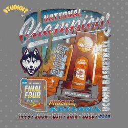 national champions 2024 uconn huskies trophy png