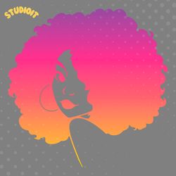 black woman svg - afro woman svg - svg cutting file eps dxf pdf png