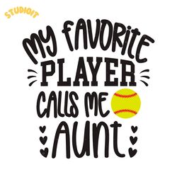 softball aunt svg digital download files