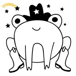 cowboy frog svg digital download files