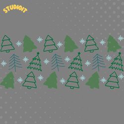 christmas tree glass can wrap svg digital download files