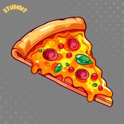 cartoon pizza slice svg png eps digital download files